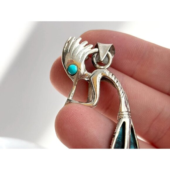 Sterling Silver Kokopelli Fertility Deity Native American Vintage Pendant - Picture 9 of 10